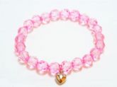 Pulseira rosa com pingente/PB026